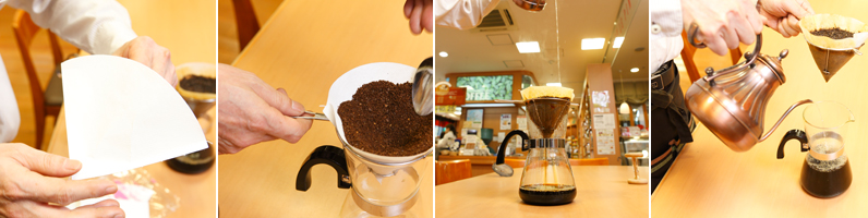 Matsuya-style drip coffee demonstration
